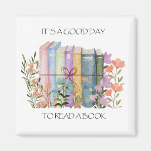 Watercolor "It's a Good Day to Read a Book" Magnet