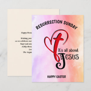 Watercolor IT'S ALL ABOUT JESUS Christian Easter C Card