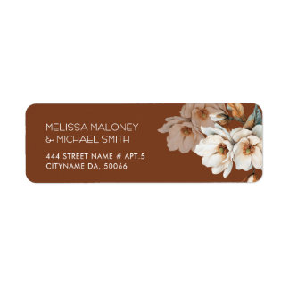 Watercolor Ivory Terracotta Floral
