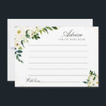 watercolor ivory white floral advice<br><div class="desc">A simple floral design with beautiful greenery & ivory white watercolor flowers. Feel free to change the colours and text details.</div>