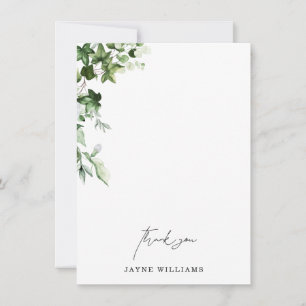 Watercolor Ivy Bridal Shower Thank You  Invitation