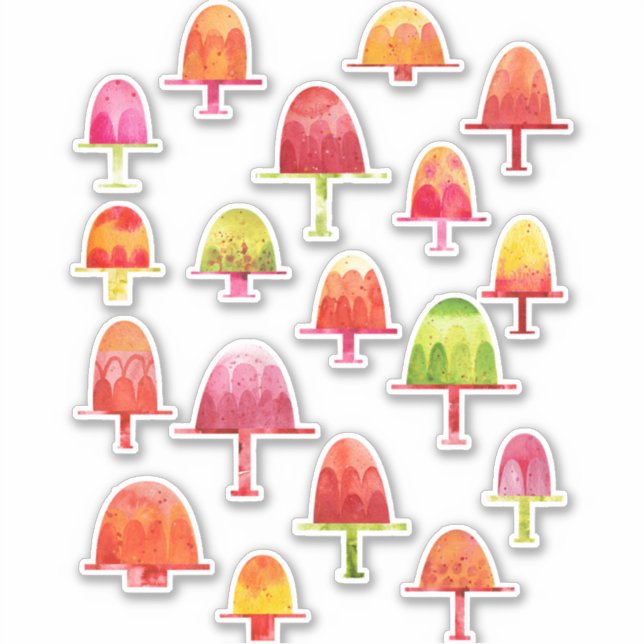 Watercolor Jellies Food Art (Front)