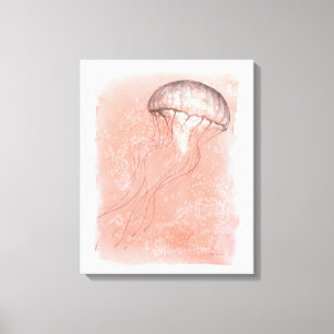 Watercolor Jellyfish Canvas Print