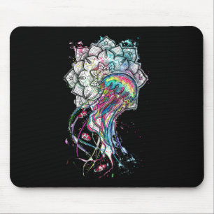 Watercolor Jellyfish Chakra Sea Animal Yoga Boho A Mouse Mat