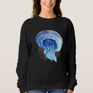 Watercolor Jellyfish Deep Ocean Creatures and Rift Sweatshirt