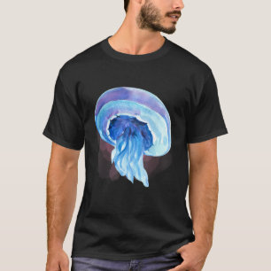 Watercolor Jellyfish Deep Ocean Creatures and Rift T-Shirt