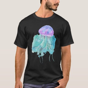 Watercolor Jellyfish Deep Ocean Creatures and Rift T-Shirt