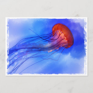 Watercolor Jellyfish Invitation