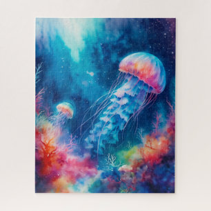 Watercolor Jellyfish Jigsaw Puzzle