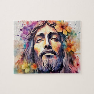 Watercolor Jesus Jigsaw Puzzle