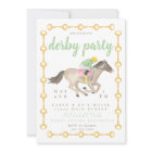 Watercolor Jockey Derby Party Horse Race