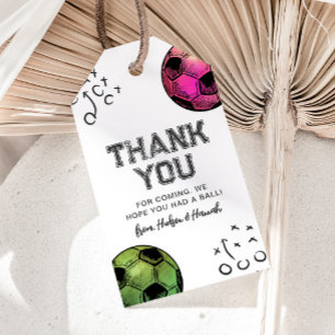 Watercolor Joint Soccer Favour Tags