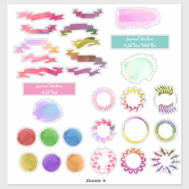 Watercolor Journal Decoration Kit DIY Planner (Sheet)
