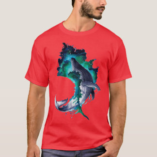 watercolor jumping whale 2 T-Shirt