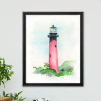 Watercolor Jupiter Lighthouse Art