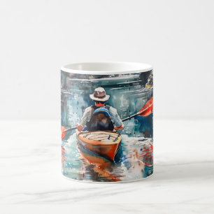 Watercolor Kayak Painting Coffee Mug