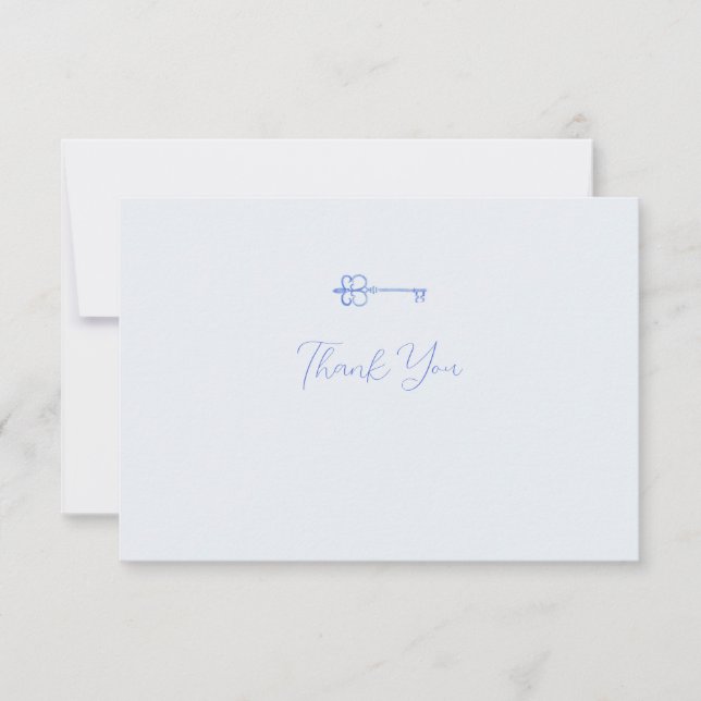 Watercolor Key Sorority Note Card (Front)