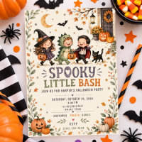 Watercolor Kids Halloween Party Spooky Little Bash