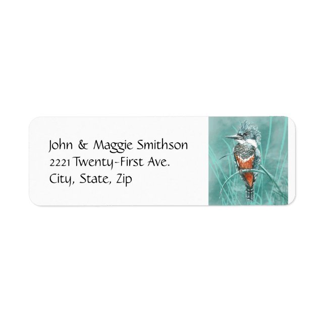 Watercolor Kingfisher Bird Nature art (Front)