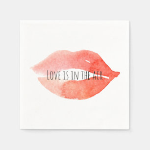 Watercolor Kiss Lips Napkin
