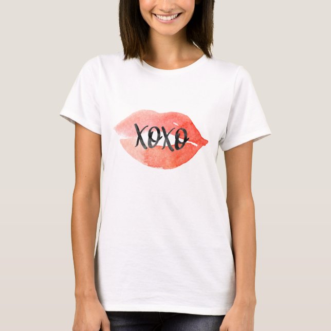 Watercolor Kisses T-Shirt (Front)