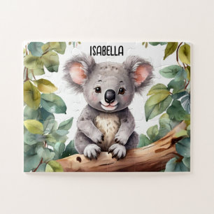 Watercolor Koala's Dreamy Day Jigsaw Puzzle