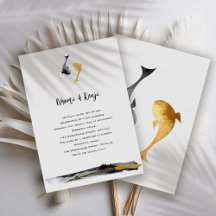 Watercolor Koi Fish Foil Wedding