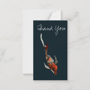 Watercolor koi fish illustration card