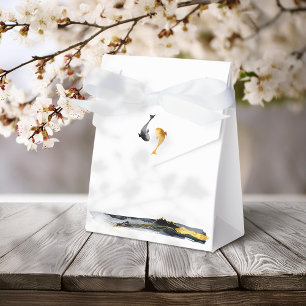 Watercolor Koi Fish Wedding Favour Box