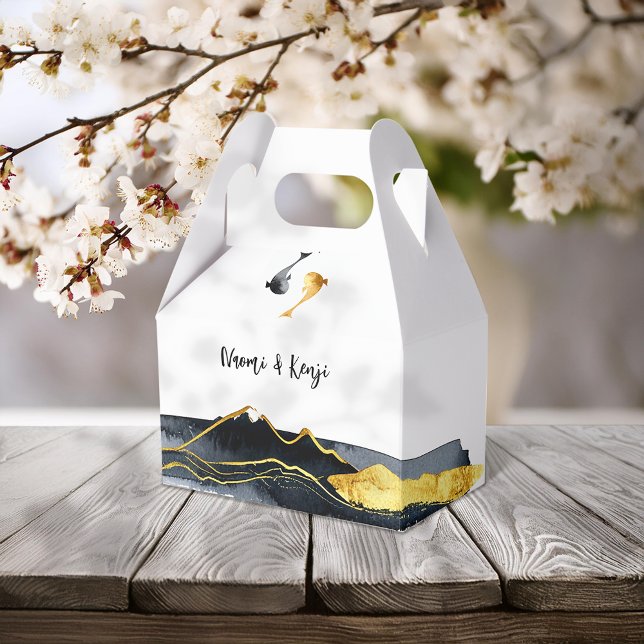Watercolor Koi Fish Wedding Favour Box (Creator Uploaded)