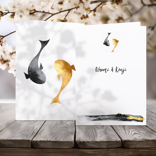 Watercolor Koi Fish Wedding Programme (Creator Uploaded)