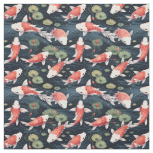 Watercolor Koi Pond Fabric