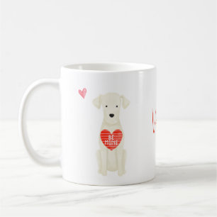 Watercolor Labrador Dog Valentine's Day Coffee Mug