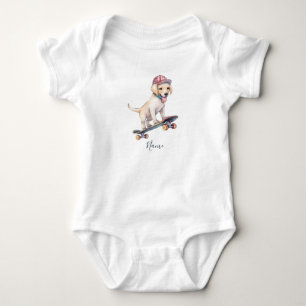 Watercolor Labrador Retriever Baby Bodysuit