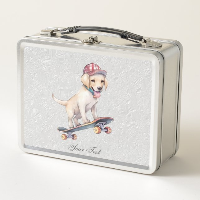 Watercolor Labrador Retriever Metal Lunch Box (Front)