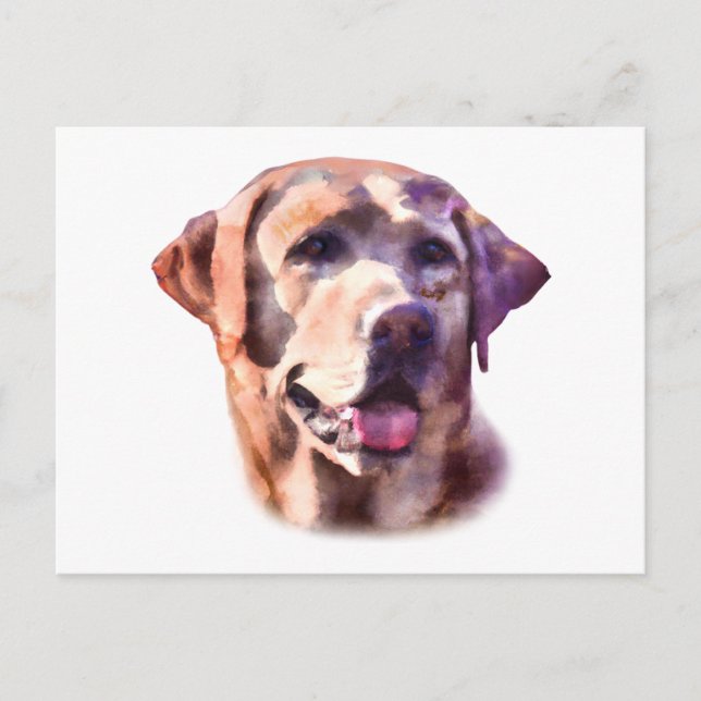 Watercolor Labrador Retriever  Postcard (Front)