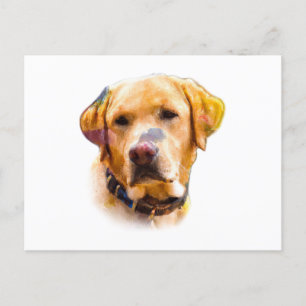 Watercolor Labrador Retriever Postcard