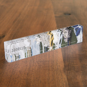 Watercolor Lacrosse Sticks Nameplate