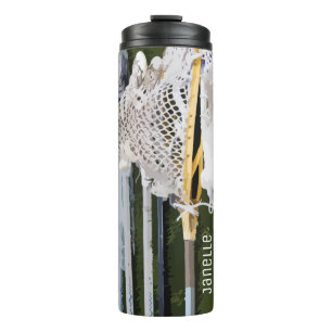 Watercolor Lacrosse Sticks Thermal Tumbler