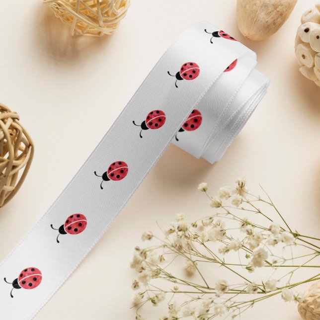 Watercolor Ladybug Grosgrain Ribbon (Creator Uploaded)