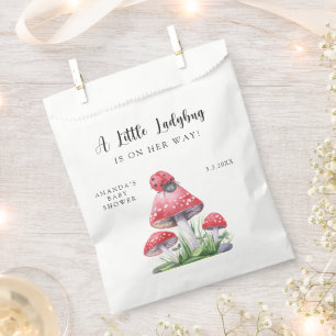 Watercolor ladybug is on her way! baby shower  favour bags
