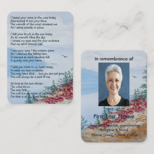 Watercolor Lake Bird Flying Landscape  Business Card