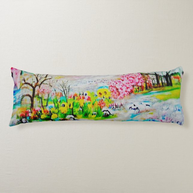 Watercolor Landscape 2 Body Cushion (Front)
