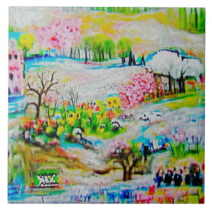 Watercolor Landscape 2 Tile