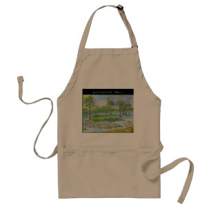 Watercolor Landscape Apron with Scripture