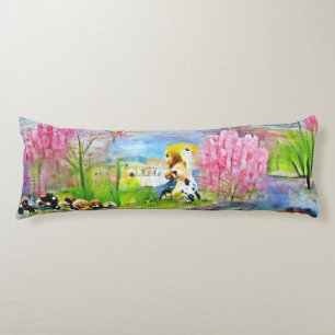 Watercolor Landscape  Body Cushion