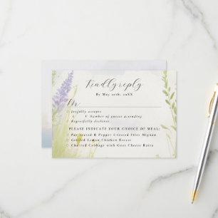 watercolor landscape clouds RSVP w meal choices