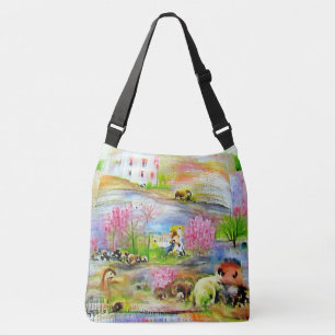 Watercolor Landscape Crossbody Bag