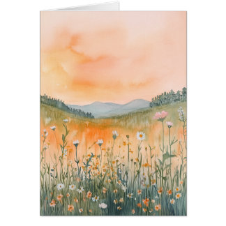 Watercolor Landscape Greeting Notecard All Occas