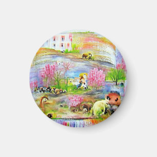 Watercolor Landscape Magnet